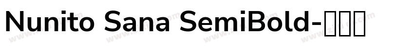 Nunito Sana SemiBold字体转换